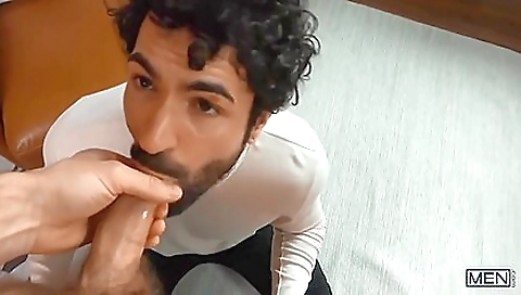 Sexy girl with a big cock in her mouth